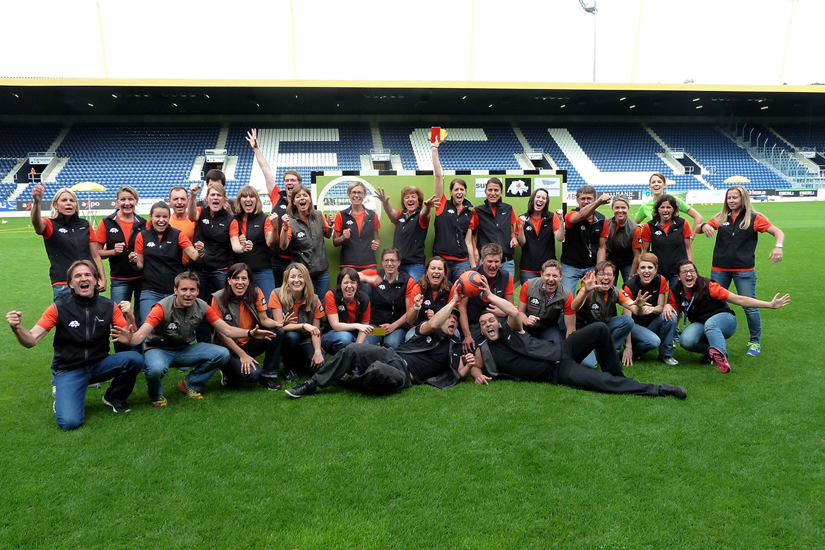 GanderEvent Crew anlässlich eines Teamevents in der Swissporarena Luzern
